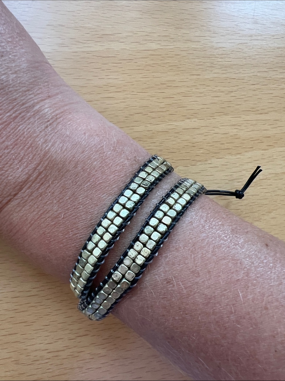 Gold Beaded Wrap Bracelet - Women Jewelry